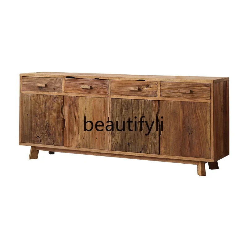 

Шкаф для хранения вещей, обеденный боковой шкаф из массива ваби-саби, входной шкаф