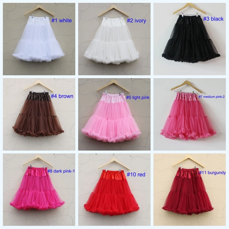 24 INCHES Long Fashion Multi Color Fluffy Womens Girls Soft Tutu Skirts Ballerina Pettiskirt Ballet Party Dance Women Skirts