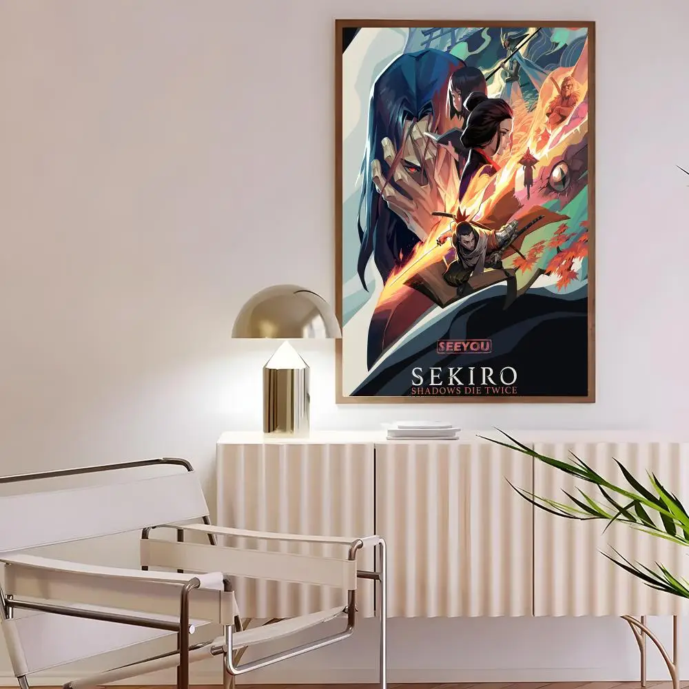كول نينجا سيكيرو الظلال يموت مرتين لعبة ملصق ملصق جدار يطبع لغرفة المعيشة غرفة نوم مكتب هدية تزيين المنزل