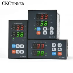 TC3-401T PID Temperature Controller Timer Thermometer Relay K-type 400℃ AC100~220V Integration Control Instrument Buzzer Alarm