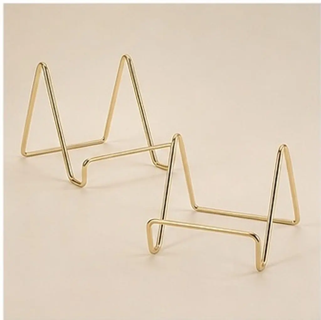 Metal Photo Easel Stand Iron Desktop Display Base for Albums Frames Medals Crafts Storage Home Decor Organizer