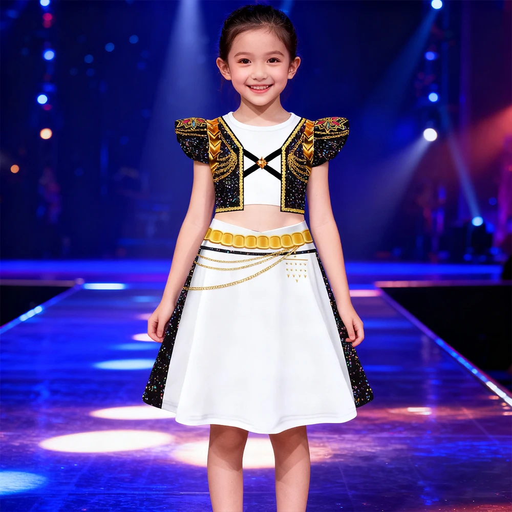 

Demon Hunter Girl Princess Dress Elegant Party Dresses For Girls Rumi Mira Zoey Cosplay Costumes Birthday Dress Carnival Outfit