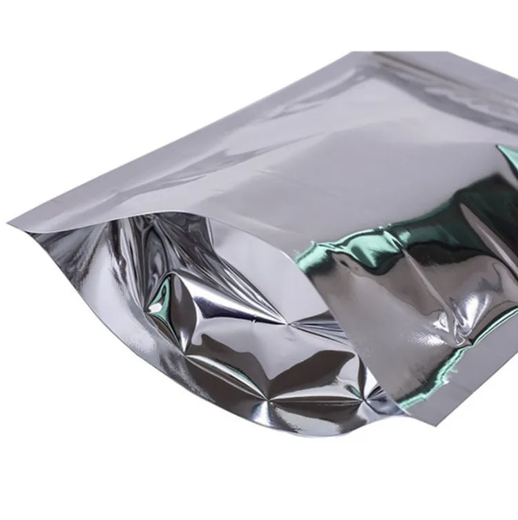 100 Stück stehen auf glänzende Aluminium folien beutel wieder versch ließbare Snack Kaffeebohnen Gewürze Getreide Zucker Kekse Trocken früchte Geschenk beutel