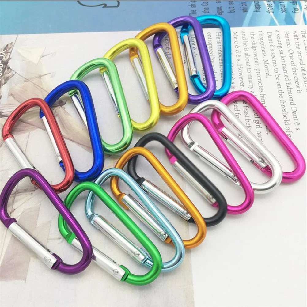 24 Pcs Carabiner Retractable Badge Holder Clip Carabiners Heavy Duty Climbing Multifunction