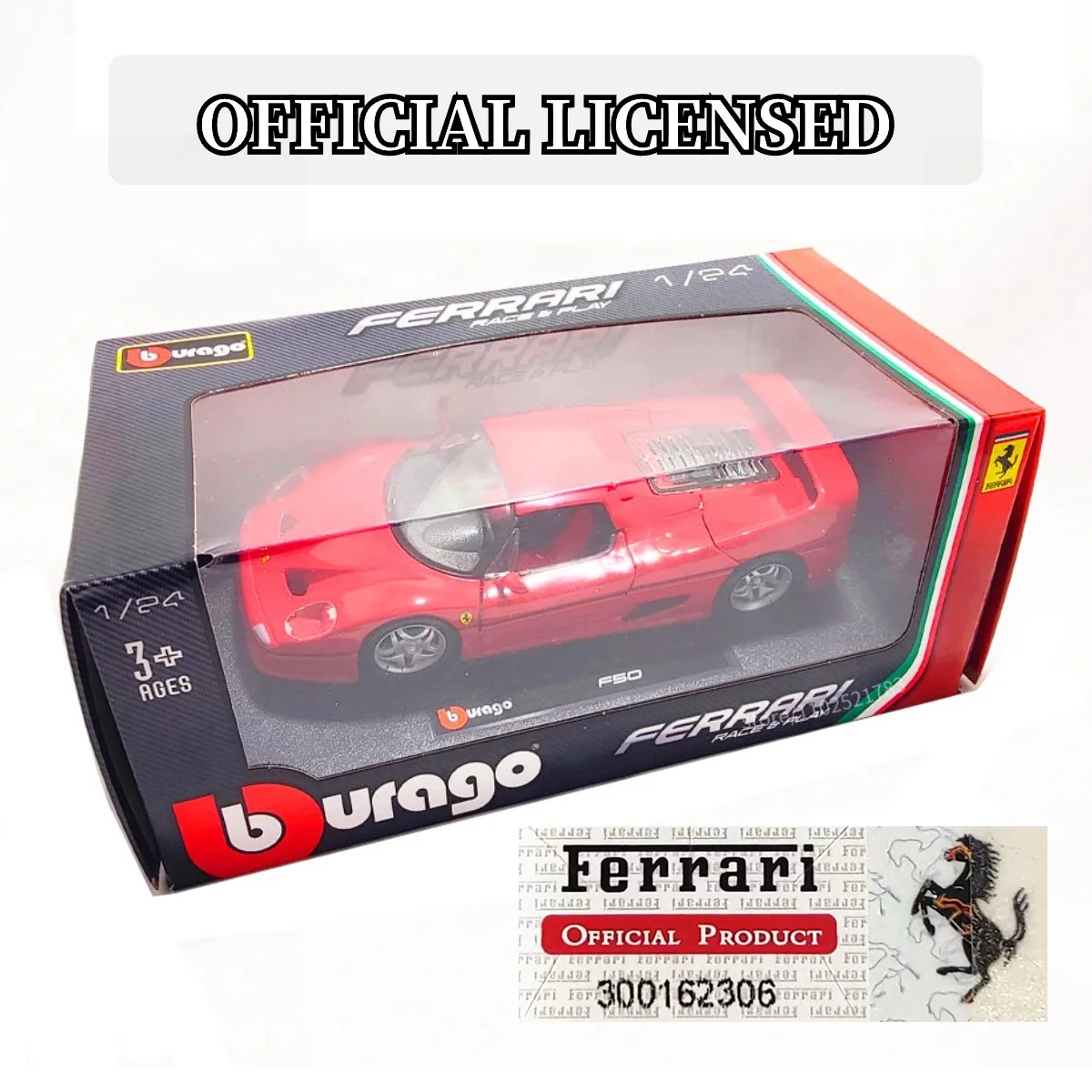 Bburago 1:24 Ferrari Replica Supersport Car Model Scale 458 488 Monza Enzo Miniature Toy - Gift for Diecast Car Enthusiasts