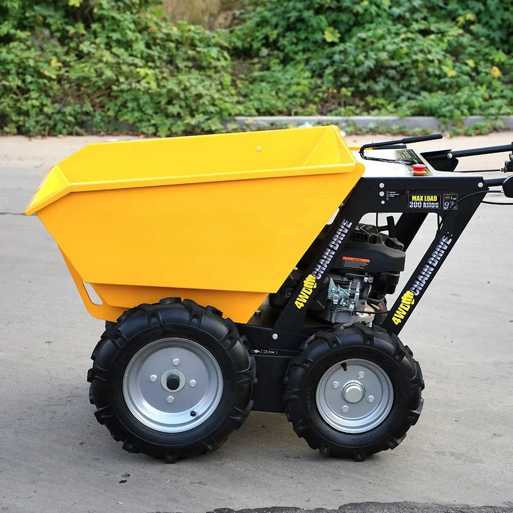 Heavy Duty Chinese 6.5 Hp Power Motorized  Wheelbarrow 250Kg for Construction Site
