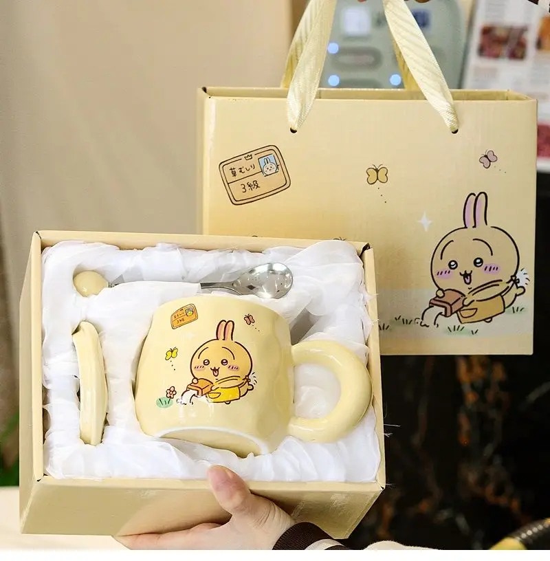 

Chiikawa Usaki Ceramic Cup Giftbox Set， Adorable & Practical Present，Birthday gift，Drinkware for Milk Tea & Coffee