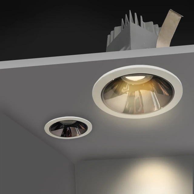Hotel Bathroom Waterproof IP44 Dimmable Ceiling Spotlight Fittings Anti Glare 7w COB LED Recessed Downlight