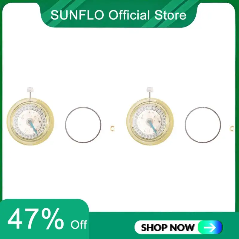 

SUNFLO 2X Automatic GMT Watch Movement 4 Hands 24 Hours Date Disc Replacement For 2813 3804 Watch Movement Repair Tool Parts B