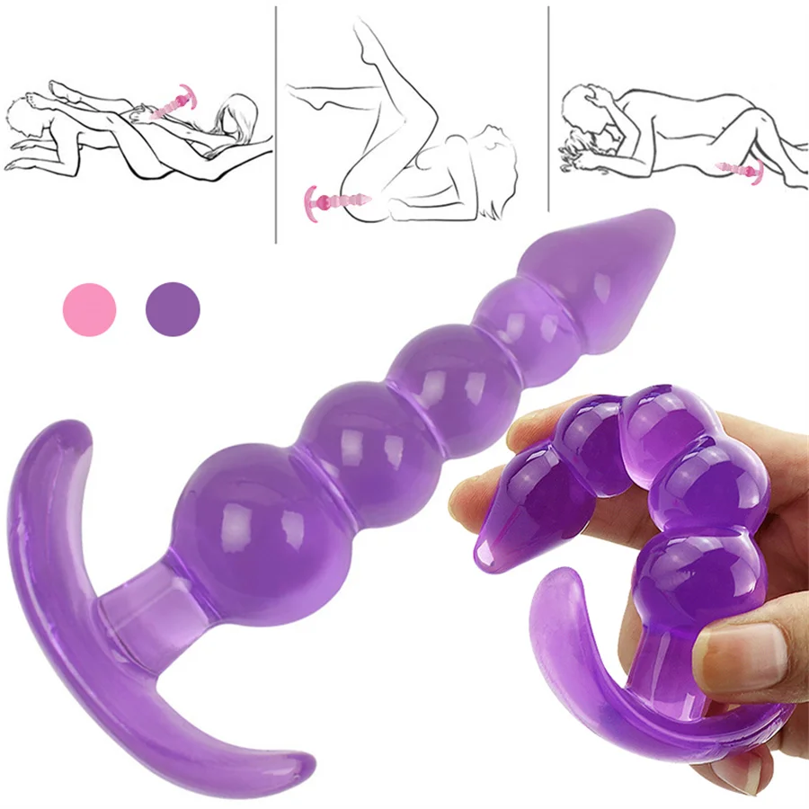 Soft Anal Dildo Butt Plug Prostate Massager Anal Plug Beads G-spot Erotic Sex Toys For Women Products toys for adults 18