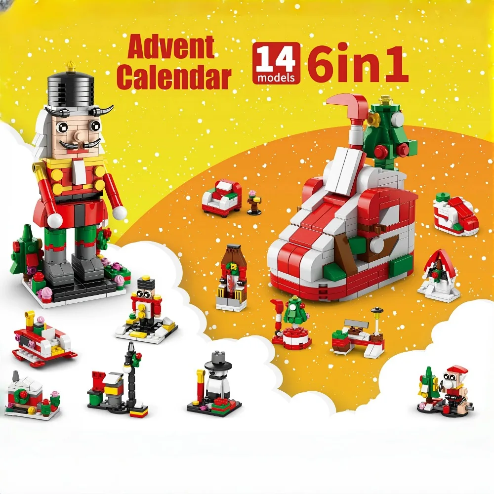 Buon Natale Giocattolo Albero Costruzione Blocchi di bloccaggio Mattoni Villaggio di Natale Giocattoli Decorazioni regalo Figurina per regalo di Natale fai da te