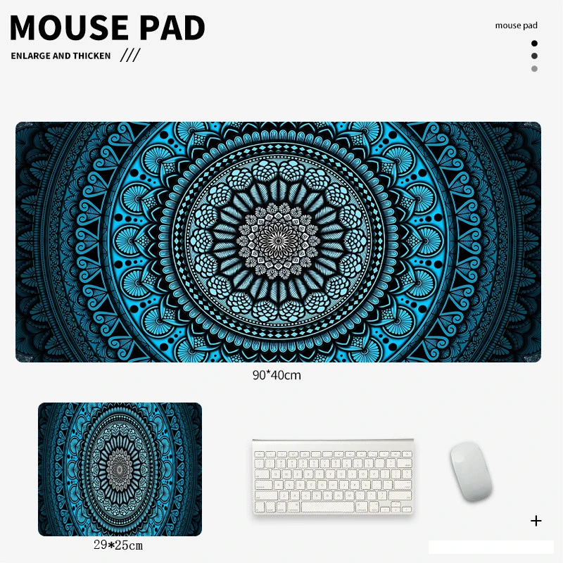 XXL circle pattern design professional game mouse pad, used for game office learning computer PC office accessories desktop pad