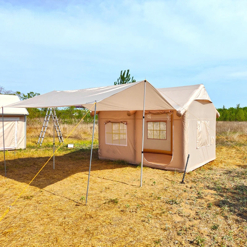 Luxury Waterproof Camping Outdoor Inflatable Tent Cabin Cottages Terylene Tents
