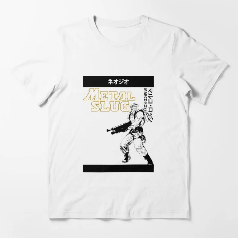 

Marco Rossi 0129 Metal Slug Heavy Machine Gun Arcade Gift T shirt Full Army Shooting War Game Graphic clothes All size Tops