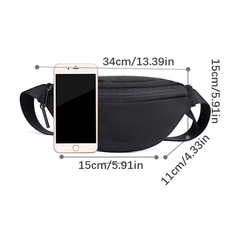 HVTIL Men Women Solid Chest Bag Fashion Versatile Antitheft Mobile Phone Sling Shoulder Bag Outdoor Sports Fanny Pack Waterproof