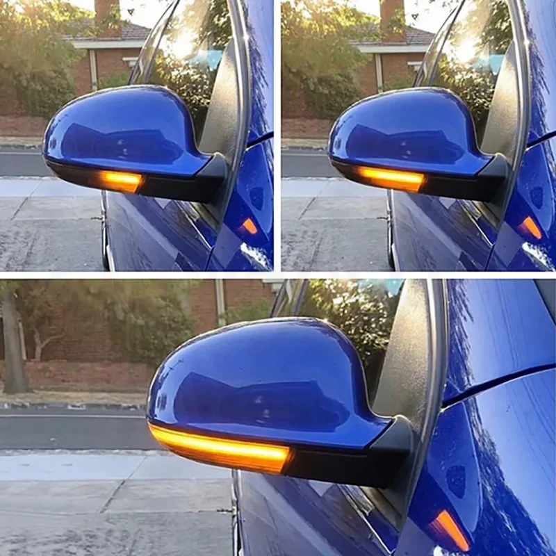 Pair LED Side Wing Rearview Mirror Dynamic Indicator Blinker Flowing Turn Signal Light for VW GOLF 5 MK5 Jetta Passat B5.5 B6