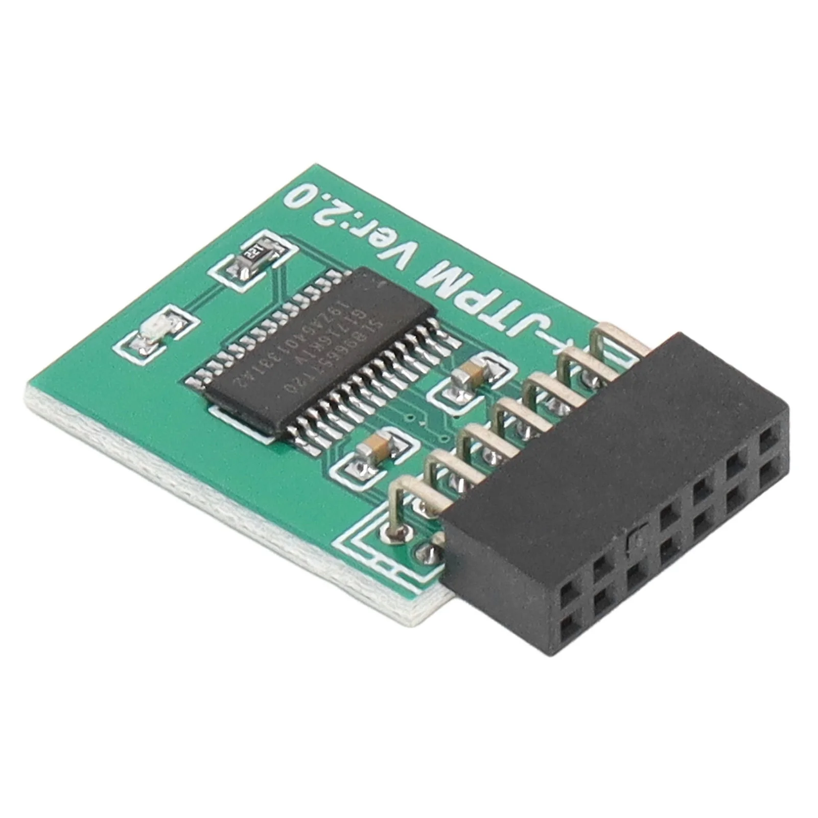 TPM 2.0 Module Strong Encryption 14 Pin LPC Interface TPM Module Board Support for Win11 Green 14 Pin TPM2.0 Module