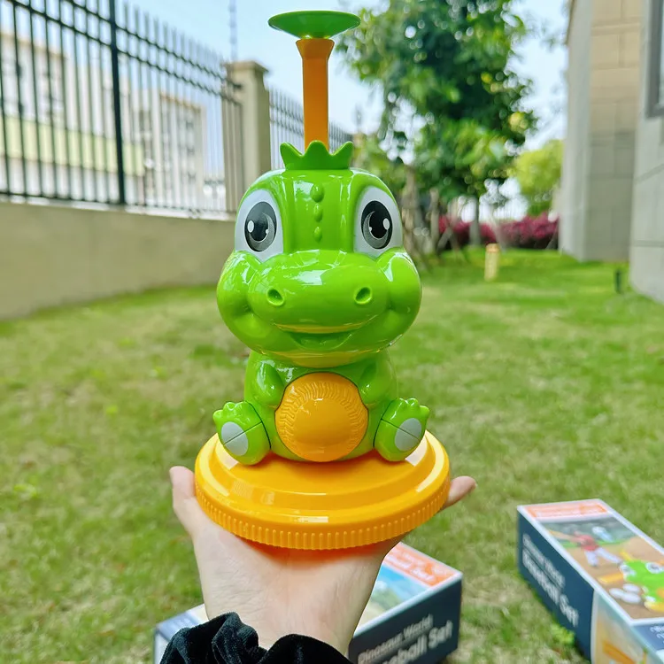 Set da baseball con dinosauro per bambini: giocattolo da gioco genitore-figlio per interni/esterni con 3 palline