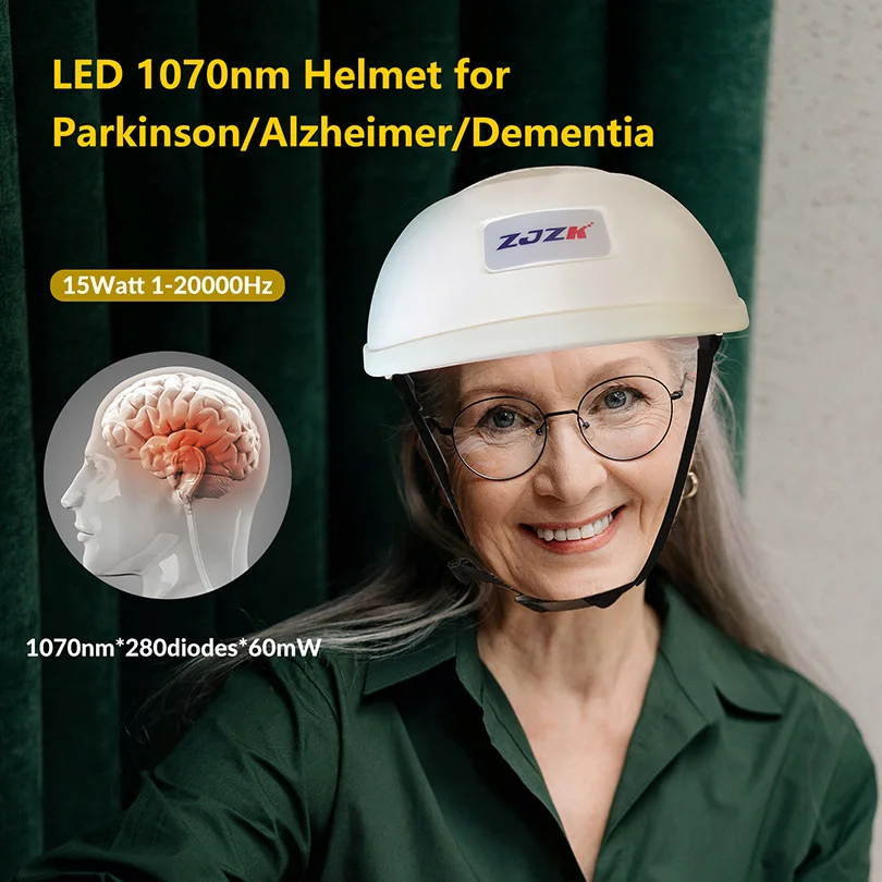 Gifts for Alzheimer's Patients Near Infrared Helmet Brain Wave Device LED 1070nm Helmet for Improving Cognition 28W 280 Diodes