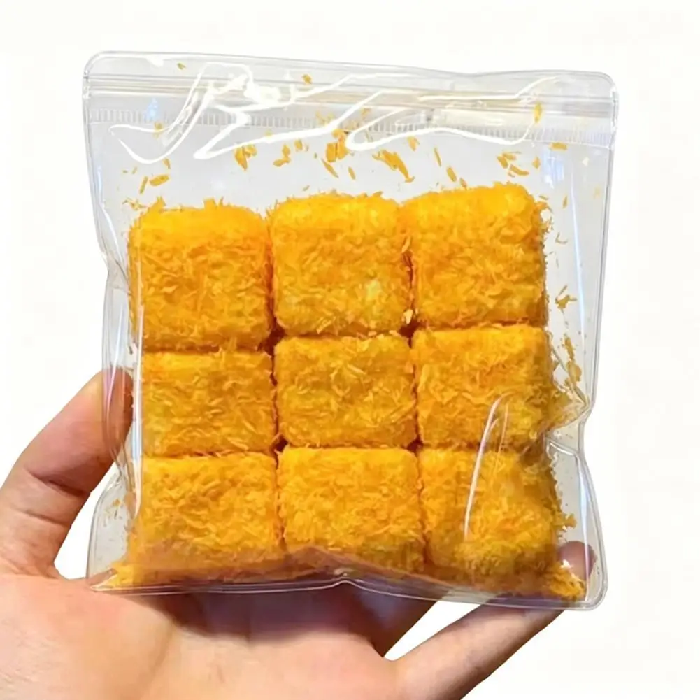 Realistic Coconut Milk Cube Toy Satisfying Tactile Experience Fake Food Splat Toy Anti-Stress Decompression Toy