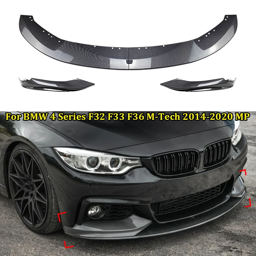 

For BMW 4 Series F32 F33 F36 420i 430i M-Tech MP 2014-2020 Car Front Bumper Lower Lip Splitter Diffuser Kit Spoiler Bumper Guard