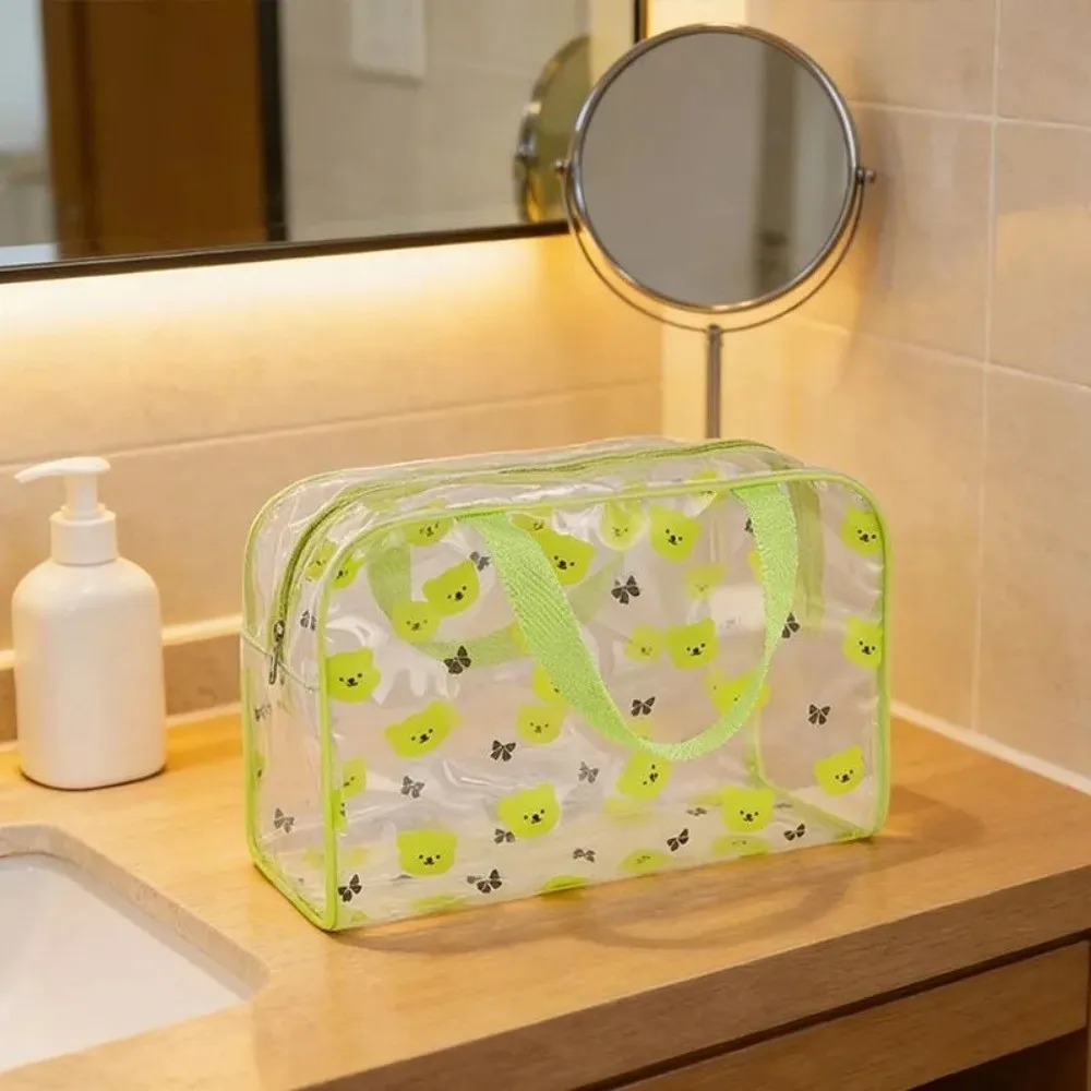Portable Large Capacity Toiletry Bag PVC Waterproof Make Bag Cosmetic Organizer