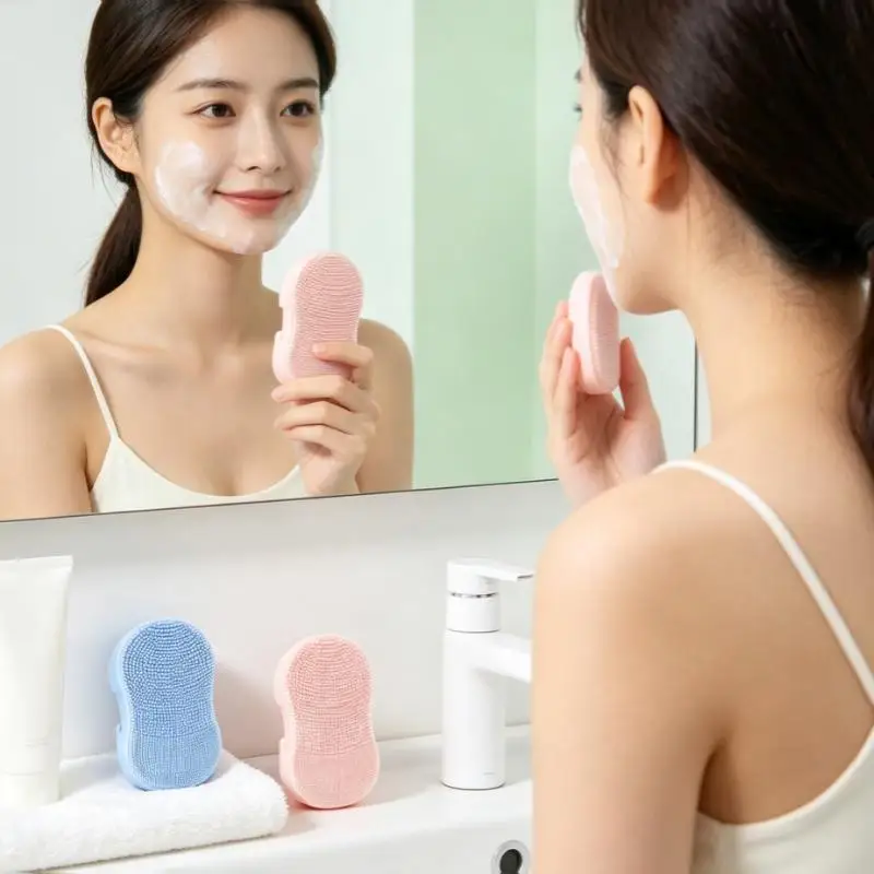 1 Stück Silikon-Gesichtsreinigungsbürste mit feinen Borsten und sanfter Peelingwirkung, ideal für die tägliche Gesichtspflege und die tägliche Gesichtsreinigung. – Detail 7