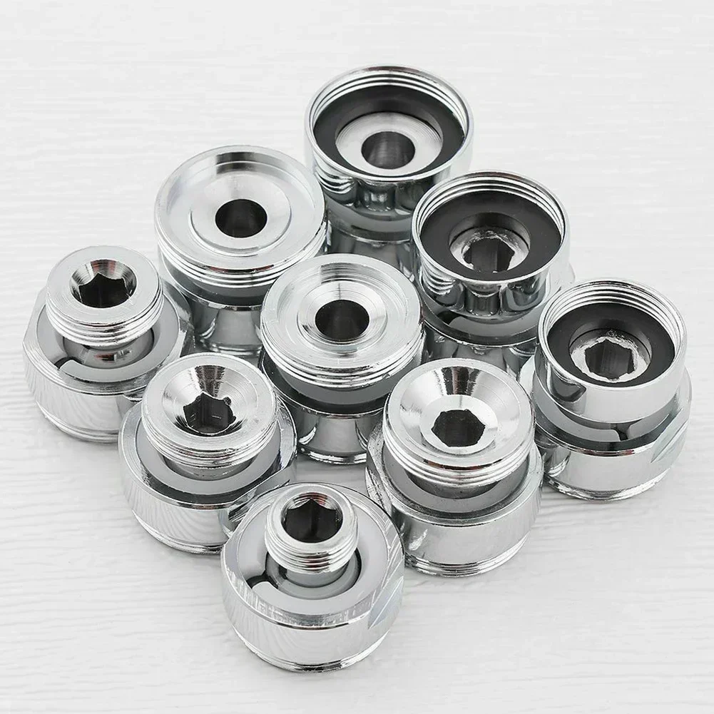 360 Degree Adjustable Faucet Adapter Swivel Aerator Adapter Tap Aerator Connector Connect Hose Kitchen Faucet Fittings