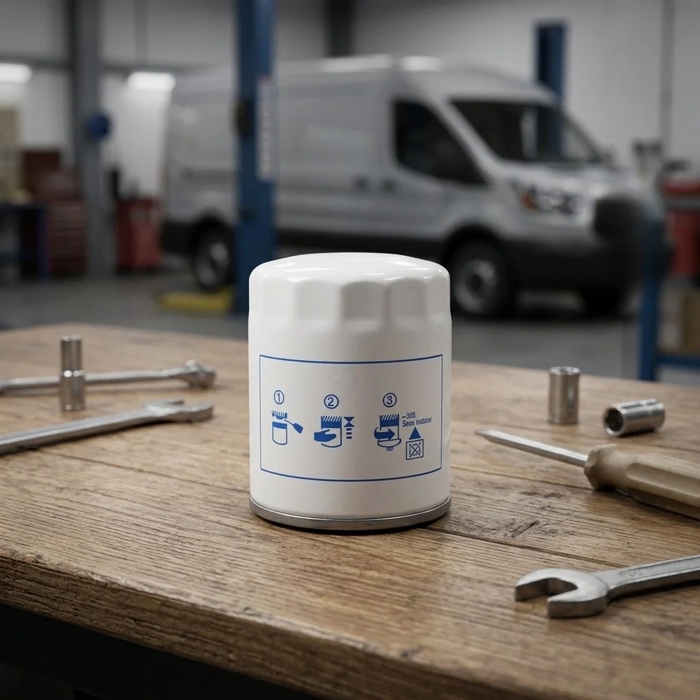 For Ford Transit Mk8 2.0L Oil Filter Direct Fit Replacement Spin-On Type 2007929 GK2Q6714AA Metal Construction