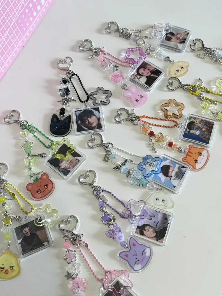 Llavero con Foto Personalizada de ANITEEZ ATEEZ |   Regalos/artículos de Kpop |   Kpop Personalizado | Regalos ATINY |   Llavero de Acrílico con Cuentas |   Accesorios de Kpop