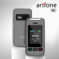 Artfone G6 LTE 4G Flip Senior Mobile Phone Big Keypad For Elderly Single Sim Celulares FM SOS Cellphones With Charging Dock