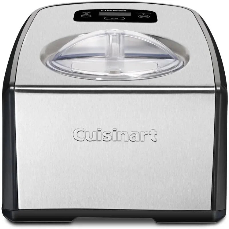 Cuisinart ICE-100 1.5-Quart Ice Cream and Gelato Maker, Fully Automatic with a Commercial Quality Compressor and 2-Paddles