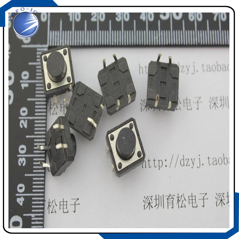 10PCS/LOT 12*12*7 micro switch touch switch Tactile Push Button switch imported shrapnel 12*12*7MM