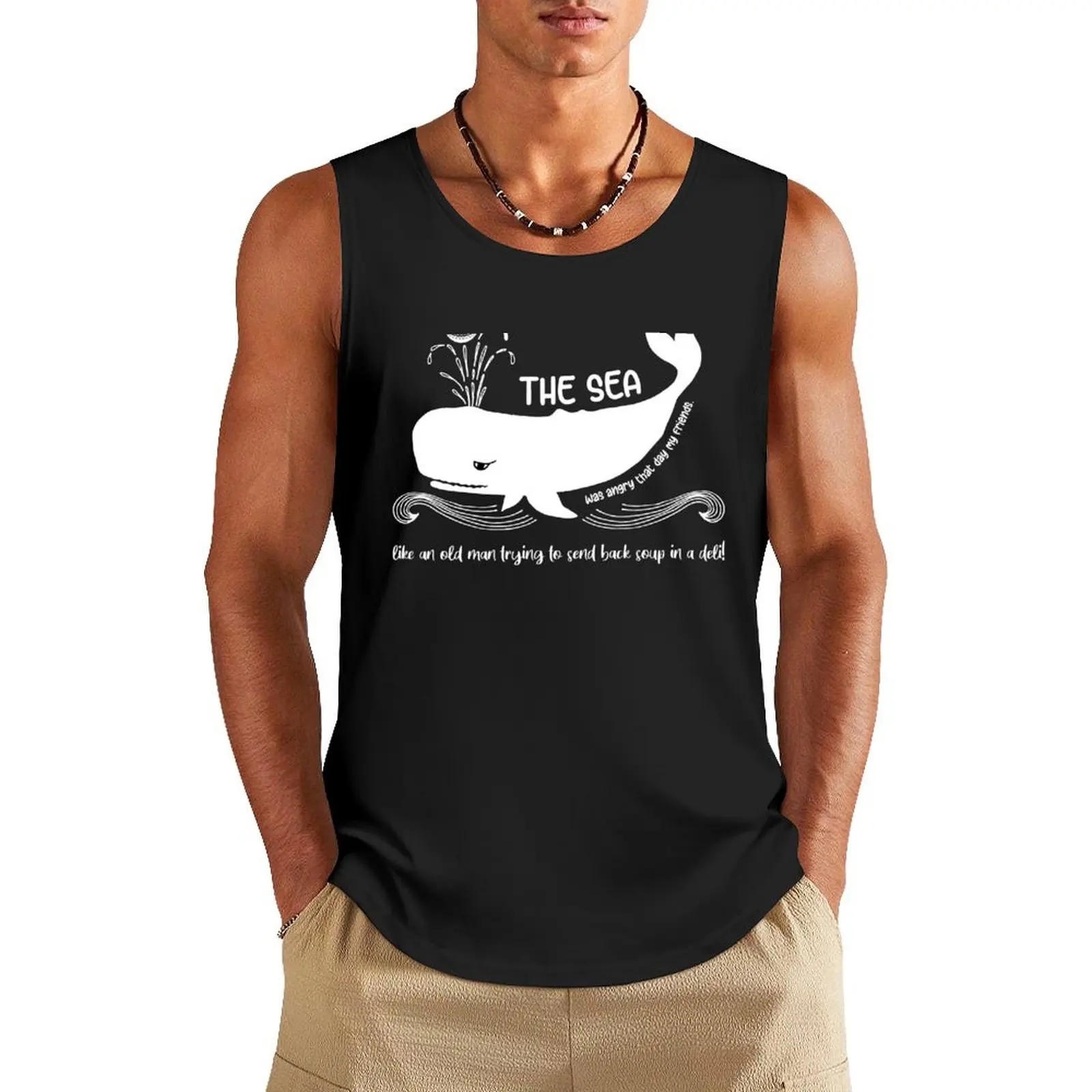 

The Marine Biologist Black Tank Top gym top Men's vest vests for men