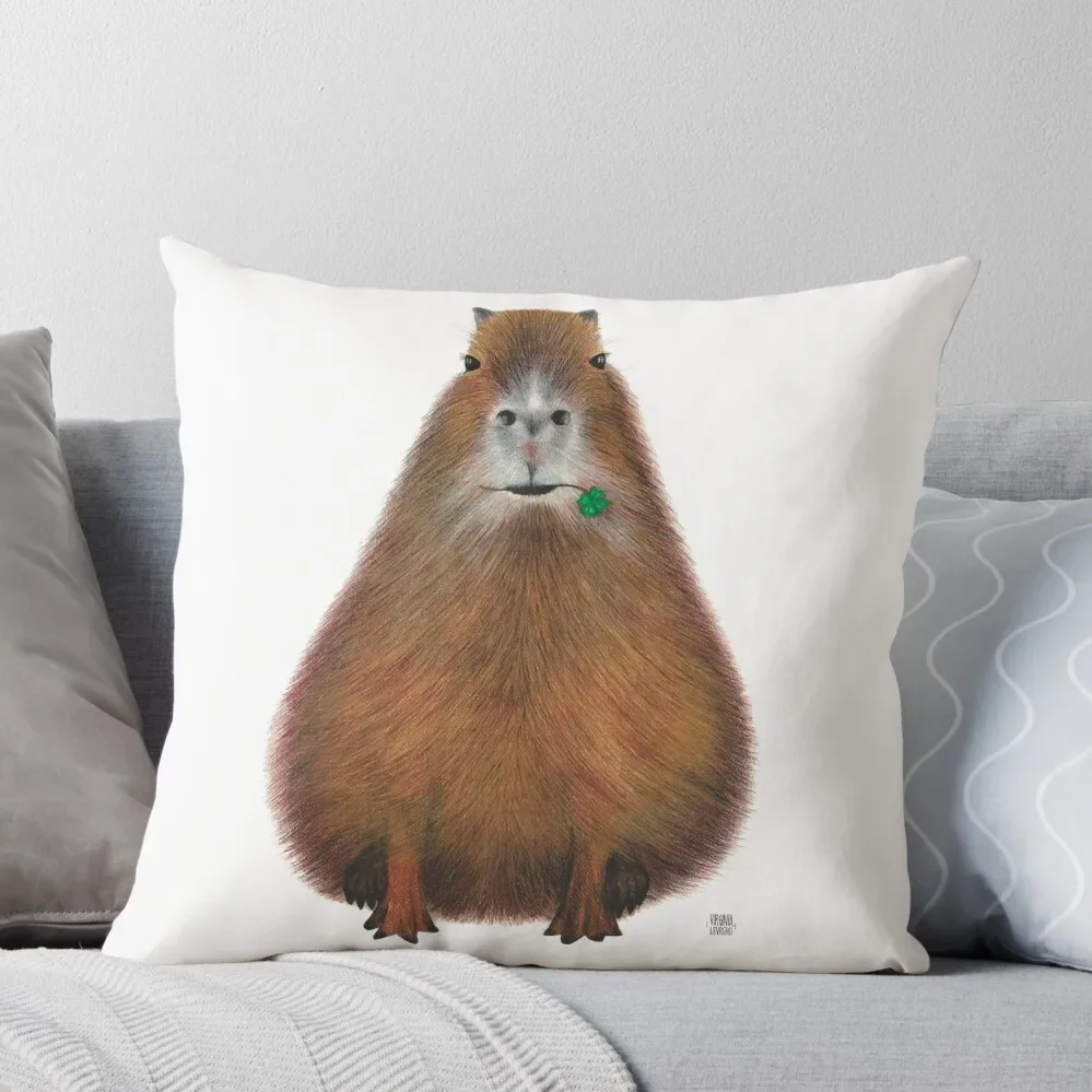 

Capybara high quality, hand made illustration Throw Pillow Throw Pillow christmas pillowcases Decorative Sofa Cushion