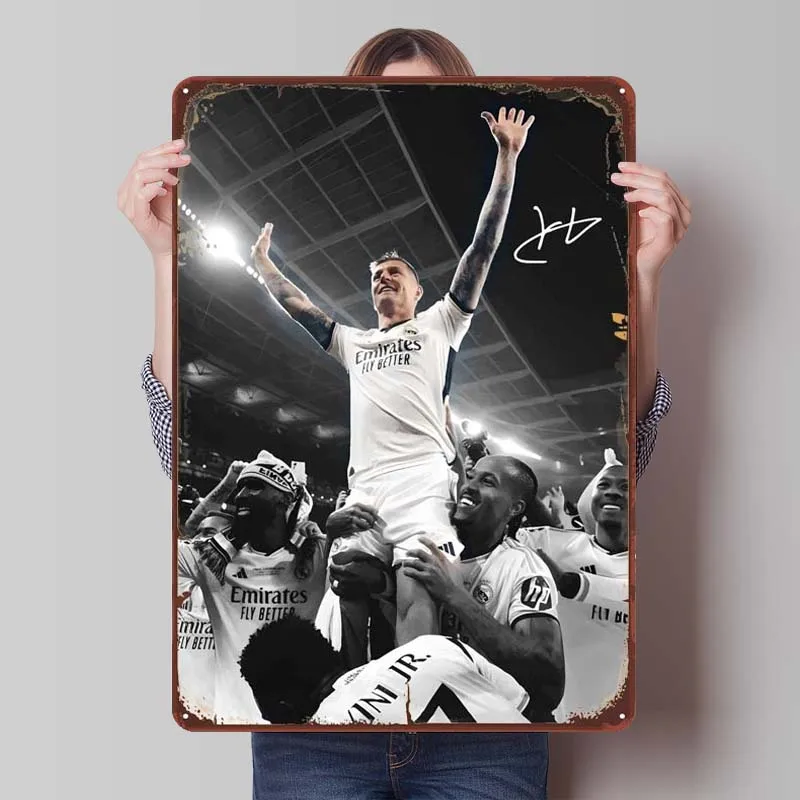 Toni Kroos Sign Sports Metal Poster Wall Art of Murals Custom Metal Tin Signs for Wall Art Decoration Bathroom Decor Man Cave