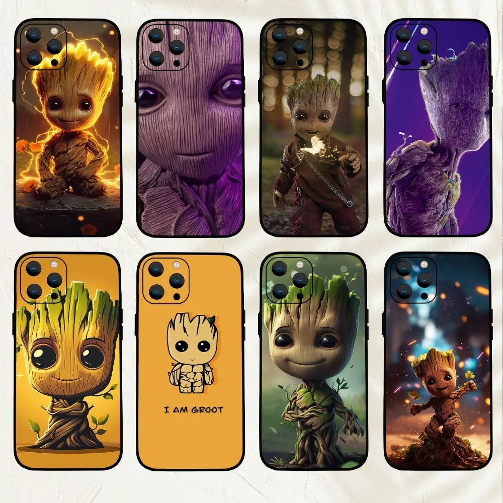 Disney Marvel Guardians GrootS  Phone Case For iPhone Mini 11 12 13 14 15 Pro XS Max X Plus SE XR Shell