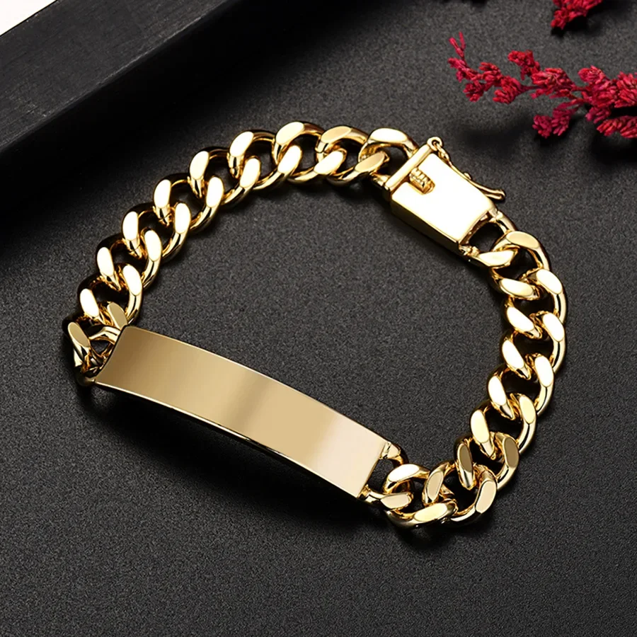 New Popular Brand 18k Gold  Bracelets For Man Women Luxury Fashion Original Jewelry Wedding Accessories Party Gifts