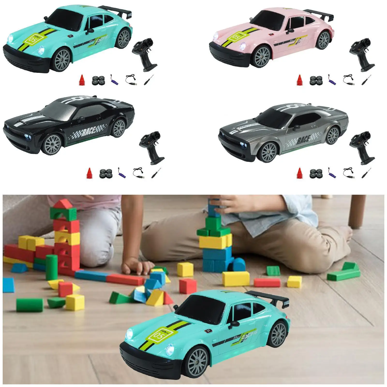 

High Speed Drifts RC Car Children's Toy for Ages 3 and up Birthday Gift Kids