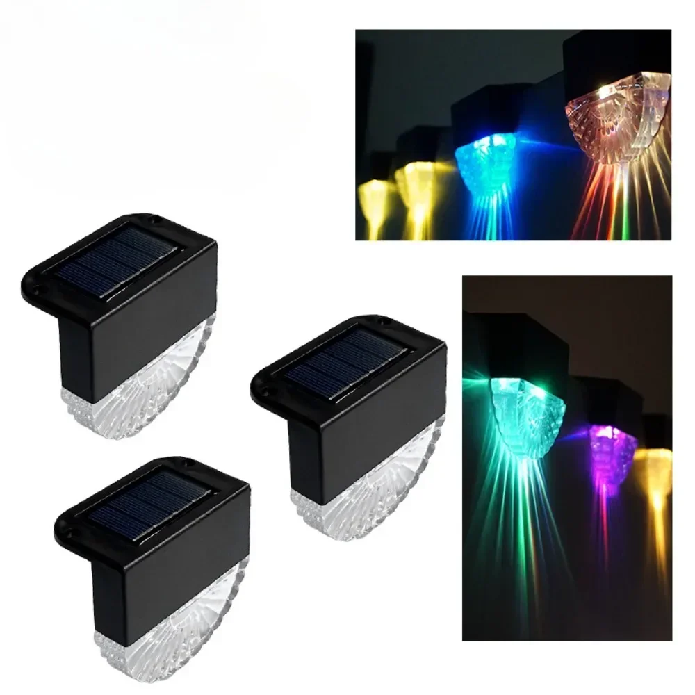 

New 2PCS Outdoor LED lighting solar courtyard lights powered step night lights railings fences courtyard staircase lights