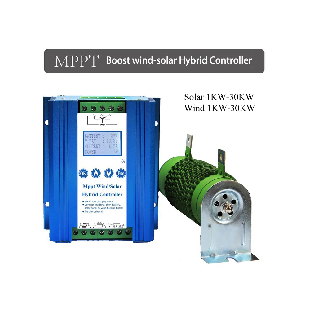 

10KW Solar Wind Hybrid Controller Double MPPT Charge 6kW 12v 24v & 24v 48v Auto Regulator Home Use Windmil Turbine Generator