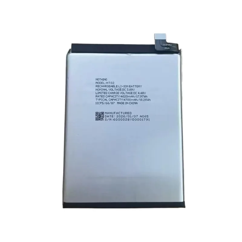 NT02 4700mAh High Capacity Li-ion Replacement Phone Battery Compatible For Nothing Phone (2) Smartphone Repair Spare Part