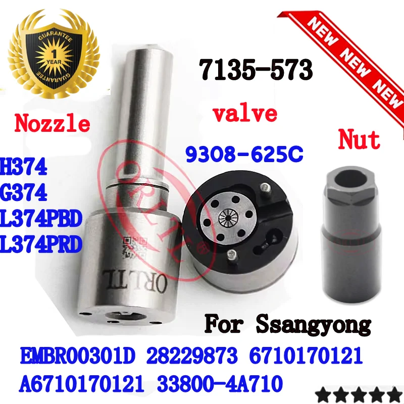 

Repair Kit 7135-573 valve 9308-625C Nozzle G374 L374PBD H374 For DELPHI Ssangyong 33800-4A710 EMBR00301D 28229873 A6710170121