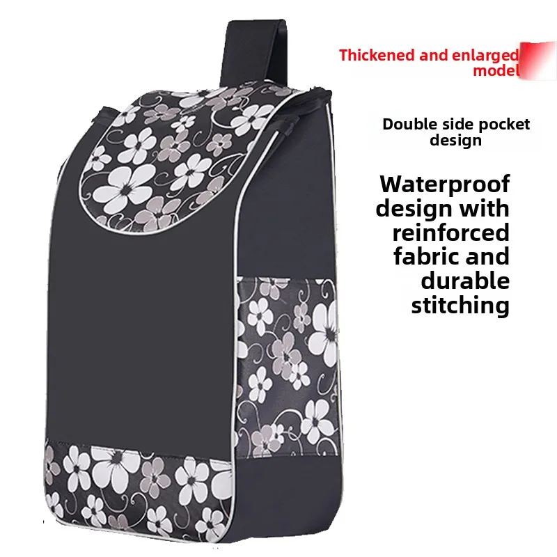 

Large Ox Cloth op Cart Bag Accories Thiened Pull Rod Hanart Durable op Bag with Base for Easy Storage