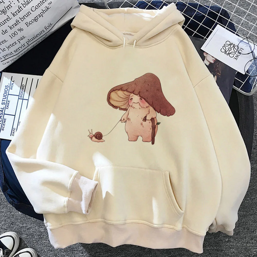 Mushroom hoodie graphic printed design pattern comfortable winter youthful girl tracksuits hoddie anime patterned