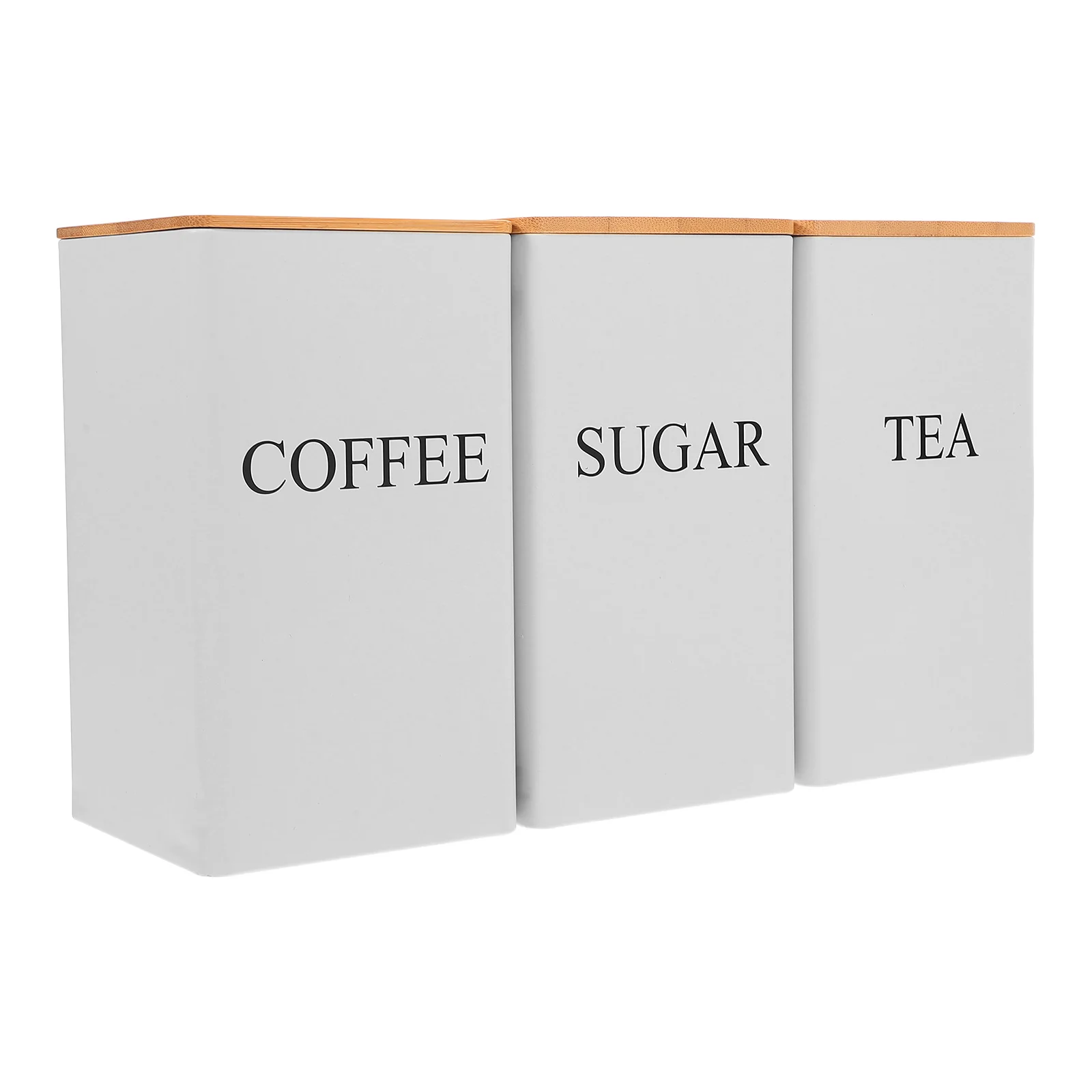 

3Pcs Tea Canister Set Airtight Storage Jars for Coffee Beans Tea Leaves Snacks Home Kitchen Canisters