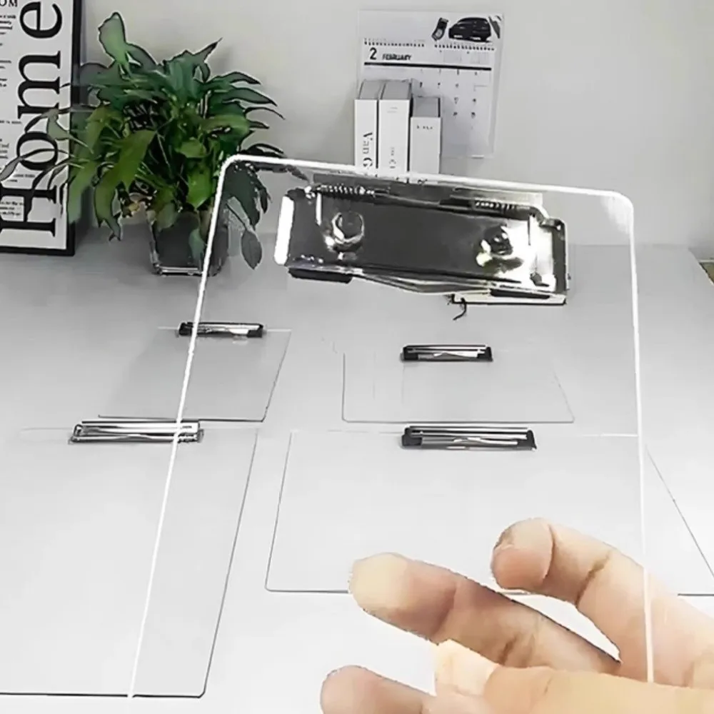 Multi-functional Acrylic Clipboard Clear Vertical/Horizontal Clip Document Clip Holder A4/A5/B5/A6 Menu Clip Board Gift