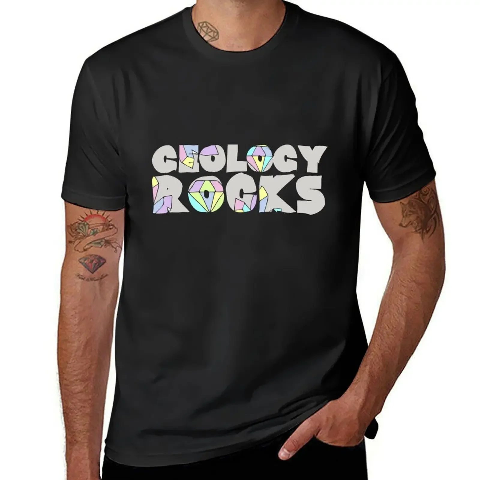 Geology ROCKS T-Shirt animal prinfor boys graphic t shirts Short sleeve tee men