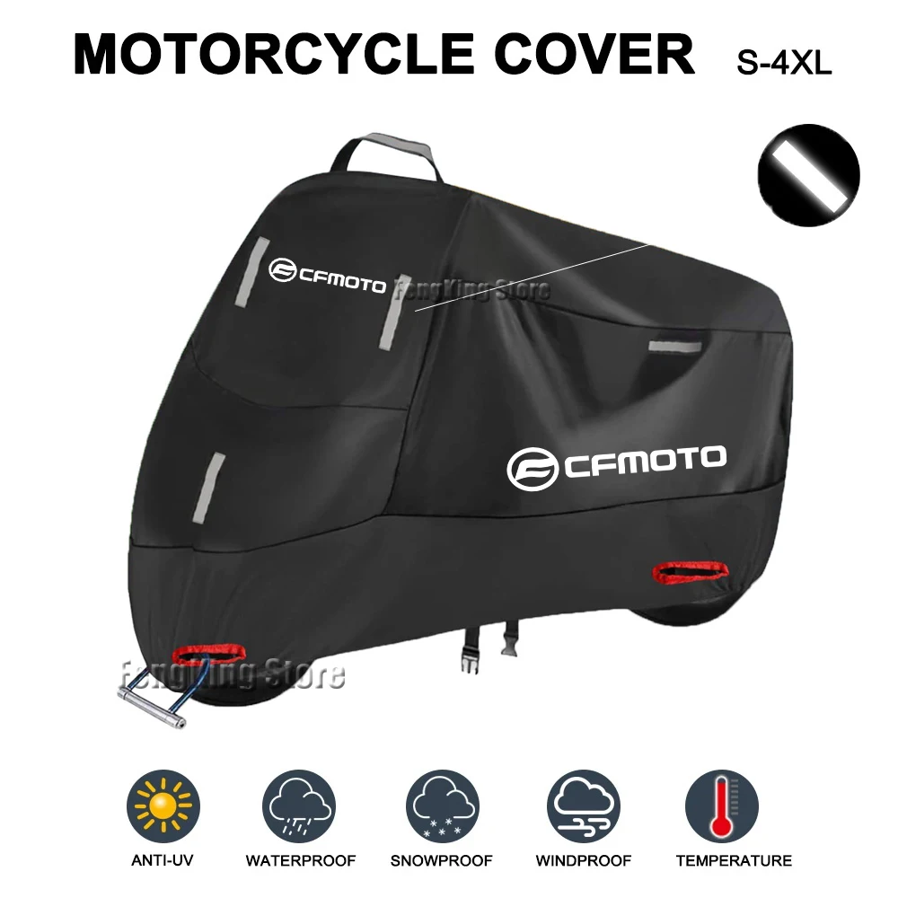 

Motorcycle Cover Waterproof Outdoor Scooter UV Protector Dust Rain Cover For CFMOTO CF650 650NK 400NK 250NK 400GT 650MT