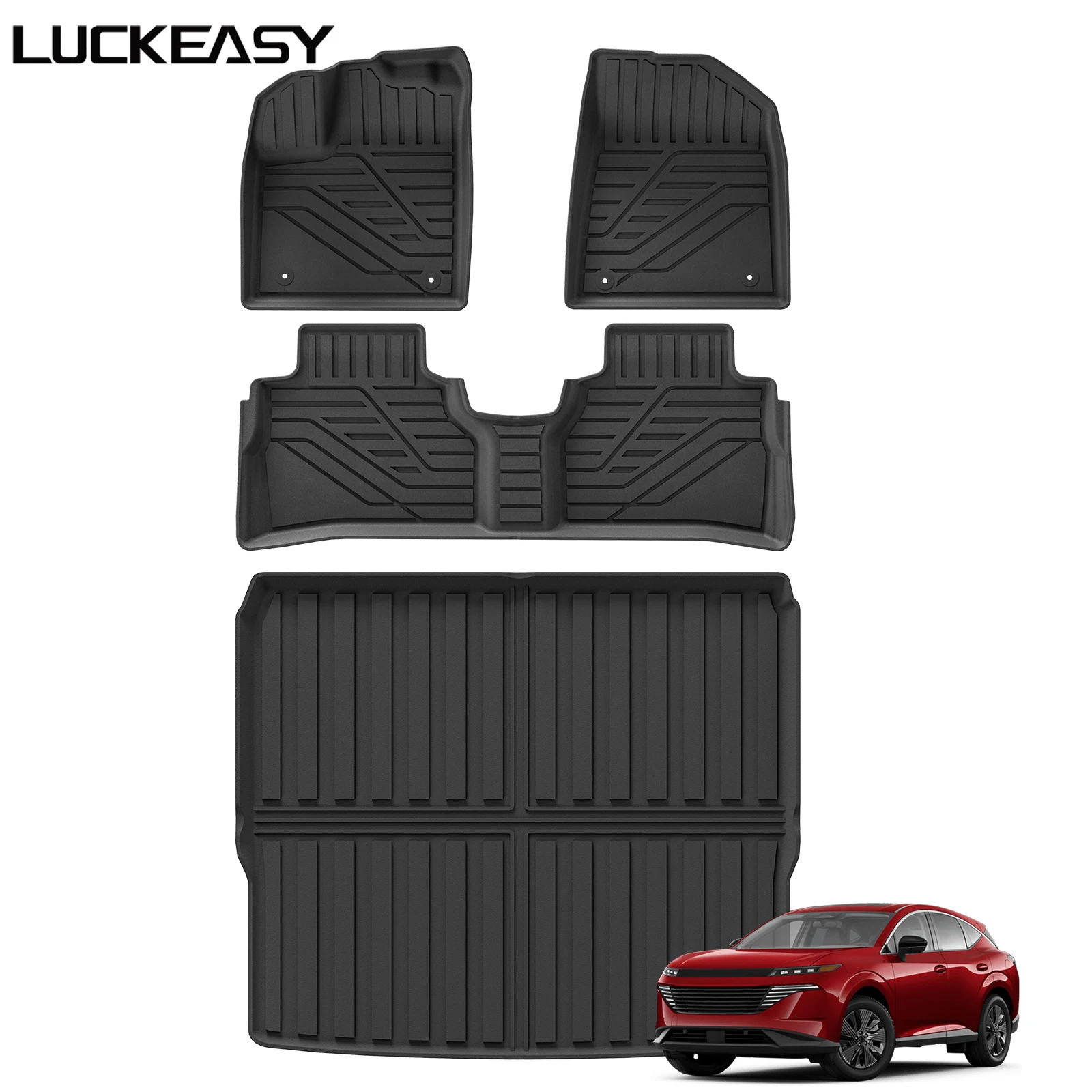 

for Nissan MURANO 2025 Fuel Car All-weather Floor Mats TPE 3D Trunk Pad Cargo Liner Anti-slip Foot Pad Accessories Black